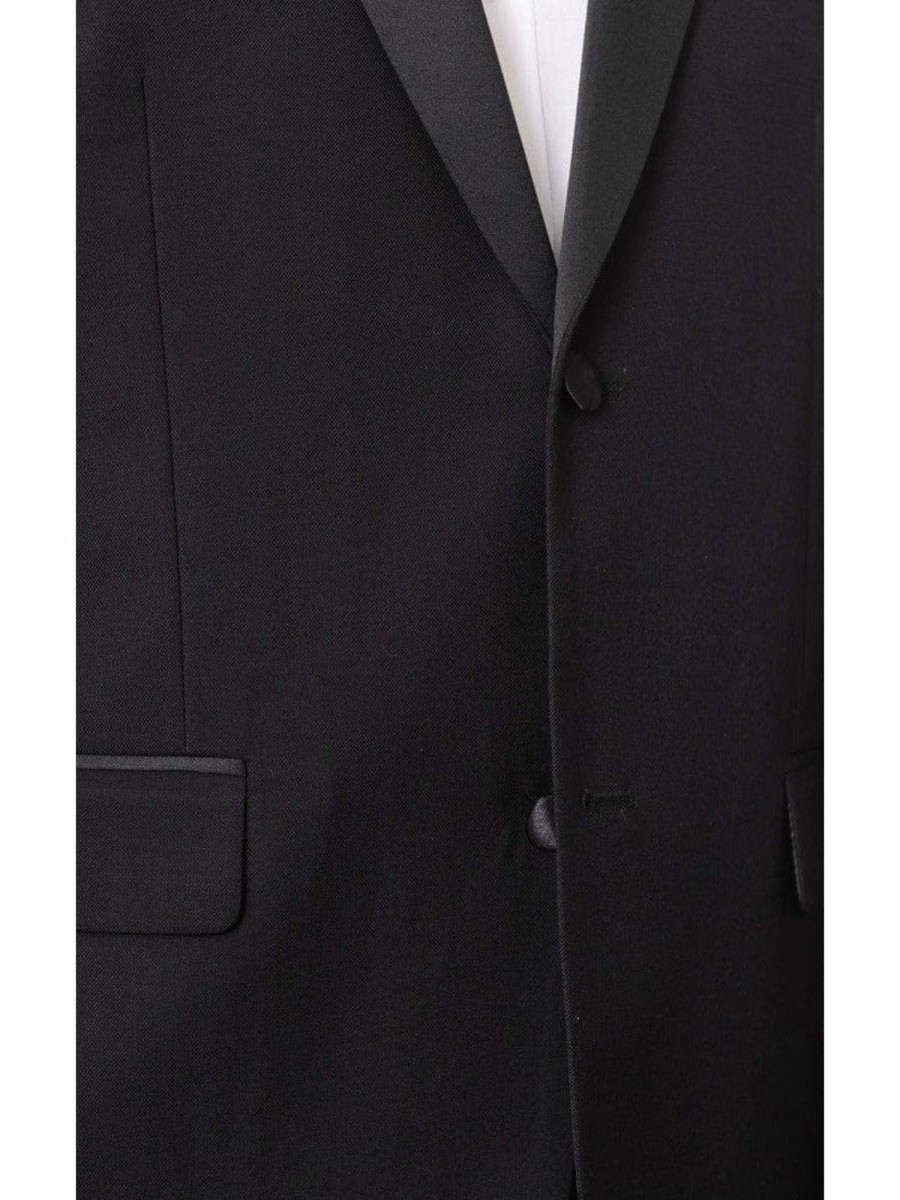 Suits Braveman | Braveman Mens Solid Black Classic Fit Tuxedo Suit With ...
